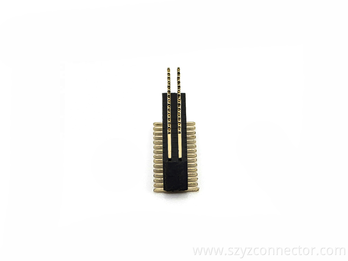 Dual Row SMT Pin Header Connector 1.27mm Pitch SQ0.4/0.46mm H2.5+2.5mm 2*15P Dual Row SMT Pin Header Connector 1.27mm Pitch SQ0.4/0.46mm H2.5+2.5mm 2*15P